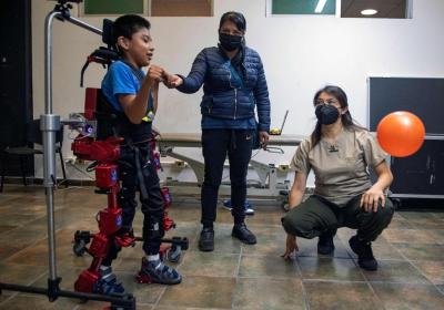 Robotic exoskeleton gives paralyzed children gift of walking