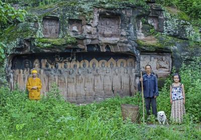 Grotto temples and their guardians in the wilderness of China