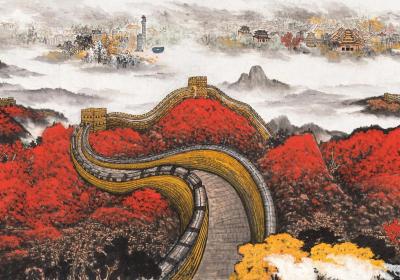 Urban landscape pioneer displays Beijing Central Axis paintings