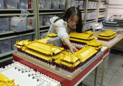 Millennial couple build 18 Beijing landmarks with 130,000 building blocks