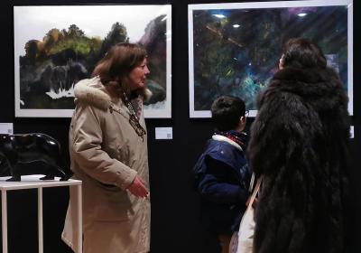 Water ink art shines at Salon d'Automne in France