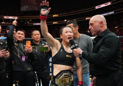 Zhang Weili defends UFC world champion title against compatriot Yan