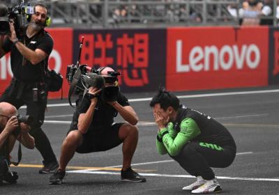 Emotional Zhou makes F1 home debut