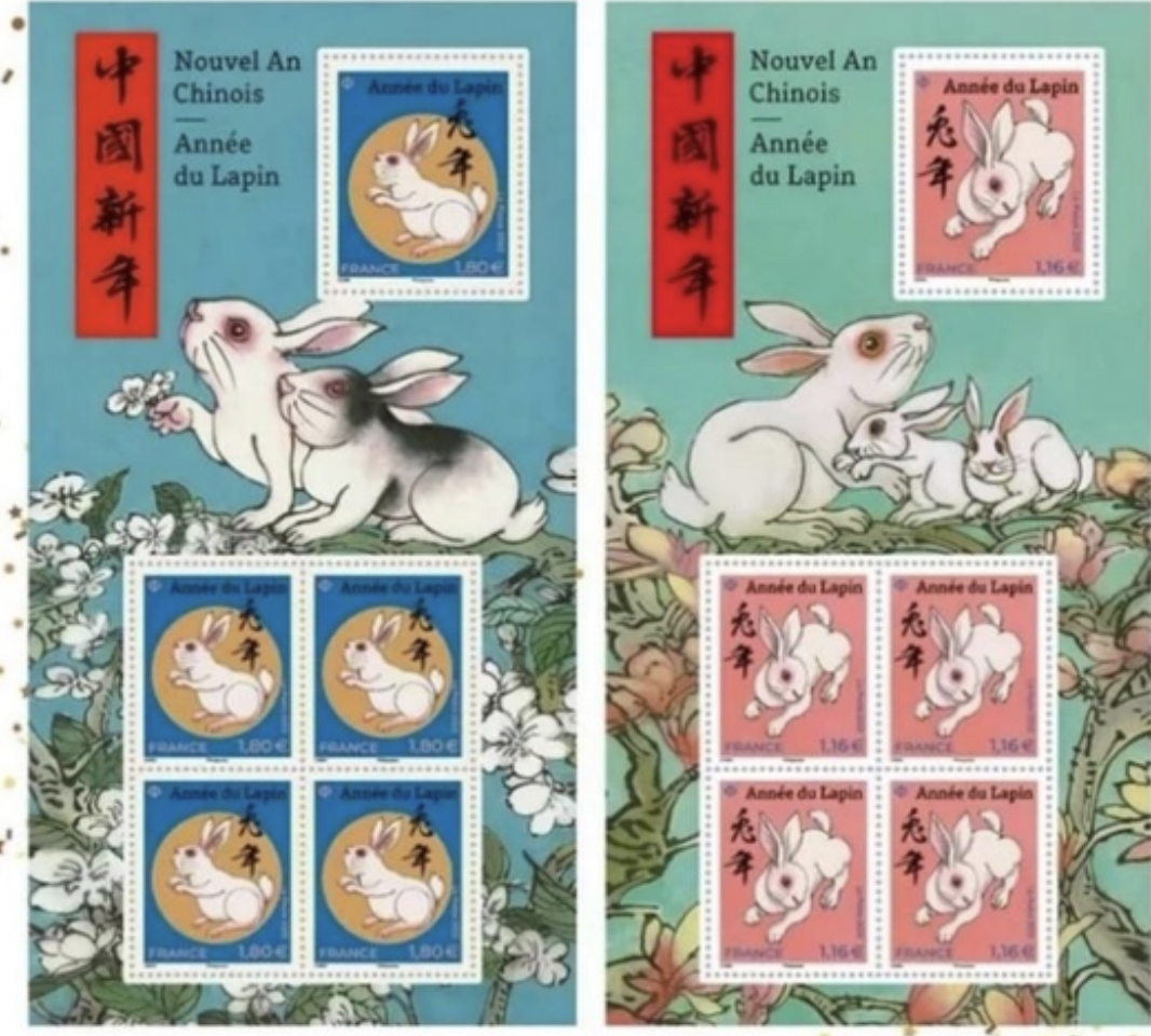 World celebrates Chinese New Year by issuing stamps featuring Year of the Rabbit