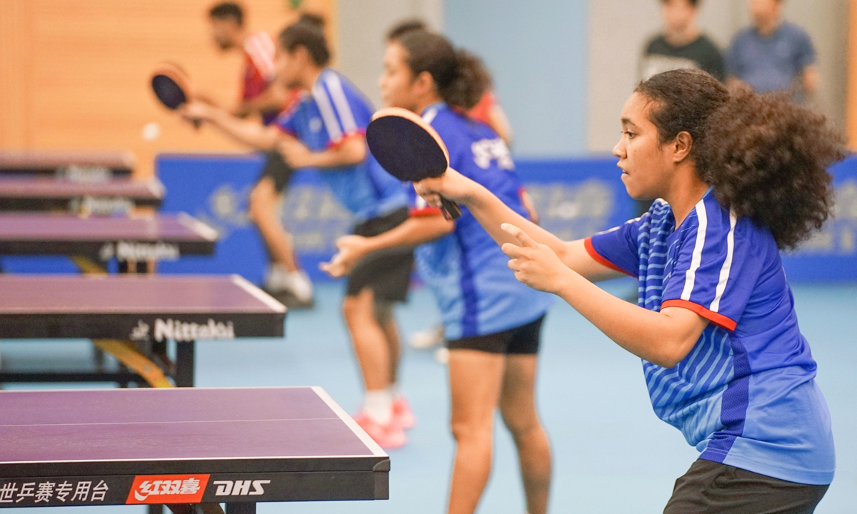 PNG ping-pong players train in Shanghai under BRI-themed project