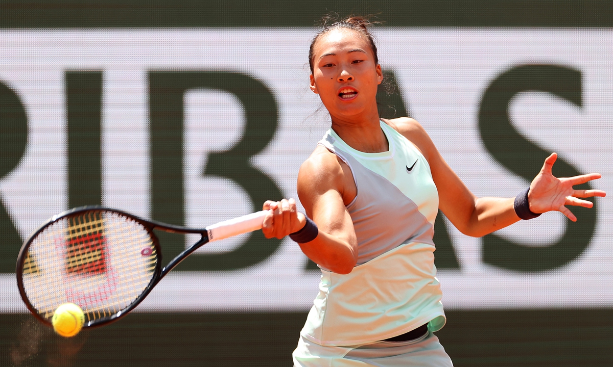 China’s Zheng makes first Grand Slam quarterfinal at US Open