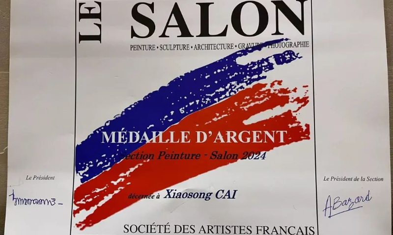 Chinese artist wins at Salon Art Capital in Paris