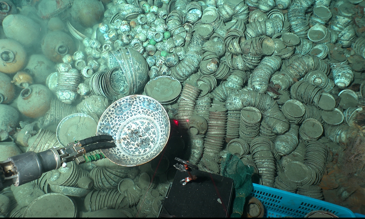 Over 900 historical relics found in two ancient shipwrecks in South China Sea